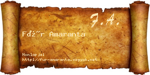 Für Amaranta névjegykártya